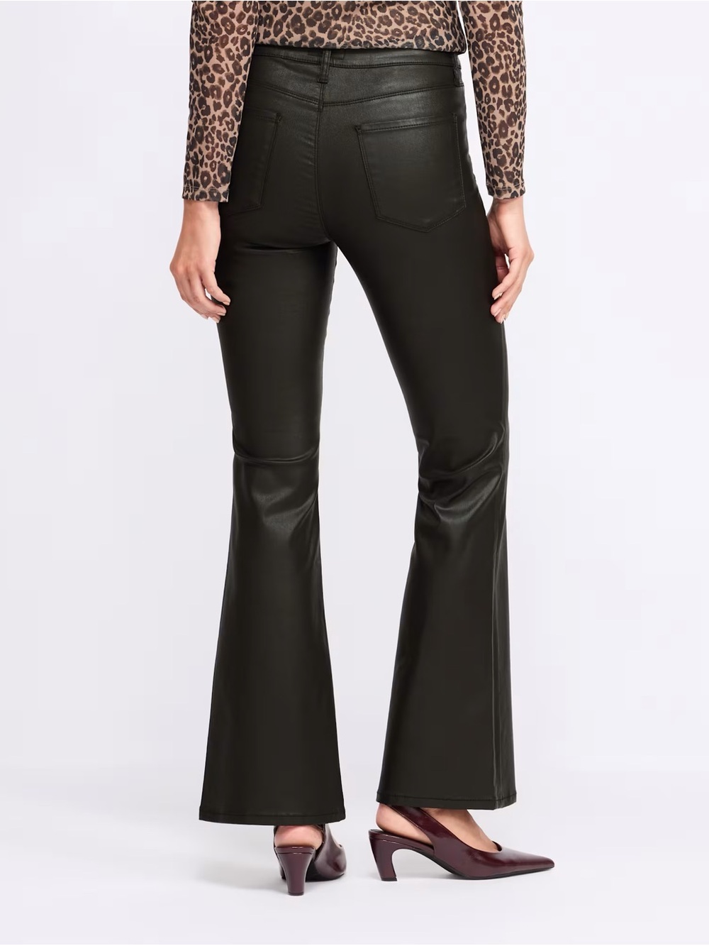 KUT FROM THE KLOTH
Ana Coated High Rise Fab AB Flare-Baby Jean size 12